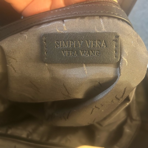 5 for $20!! Simply Vera Vera Wang Black and Tan Tote Bag - Picture 2 of 5